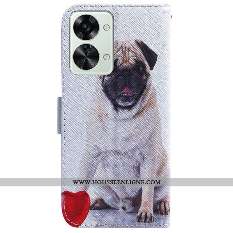 Housse OnePlus Nord 2T 5G Chien Carlin à Lanière