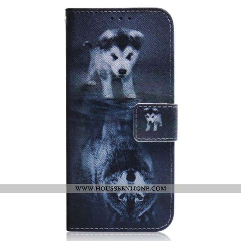 Housse OnePlus Nord 2T 5G Chiot et Loup à Lanière