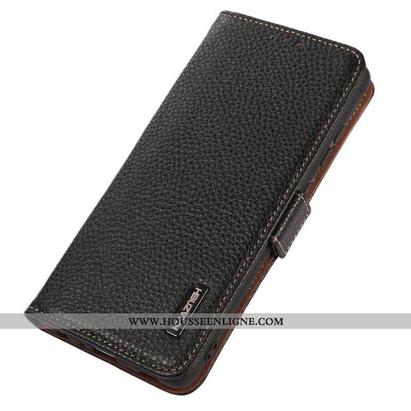Housse OnePlus Nord 2T 5G Cuir Litchi KHAZNEH RFID