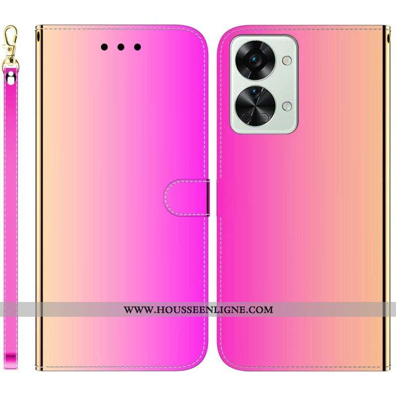 Housse OnePlus Nord 2T 5G Effet Miroir Simili Cuir