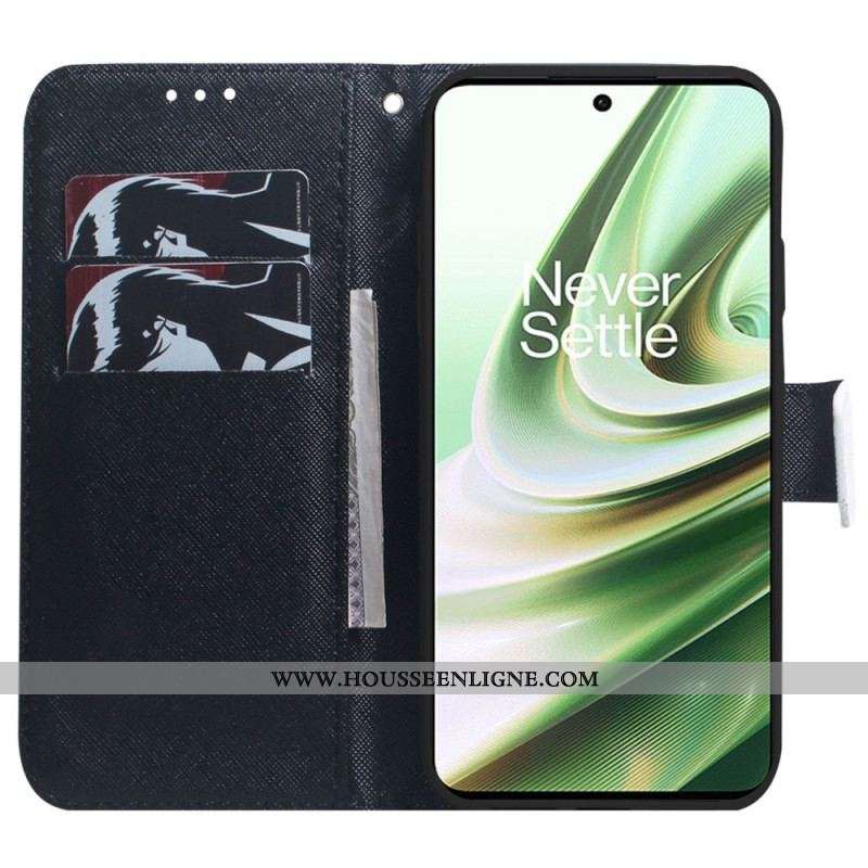Housse OnePlus Nord 2T 5G Emoji Don't Touch My Phone à Lanière