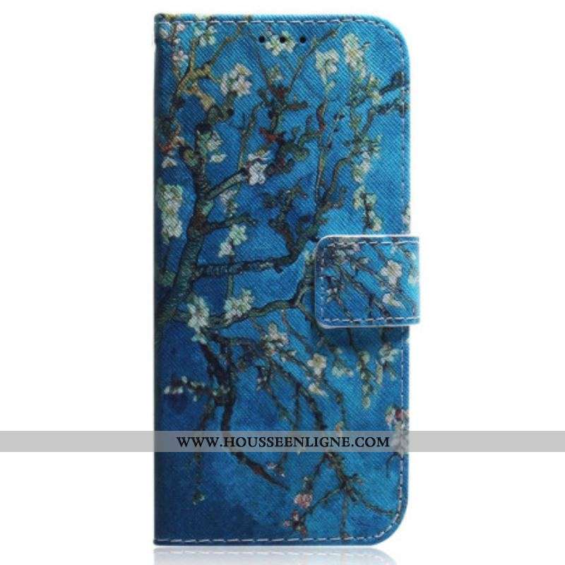 Housse OnePlus Nord 2T 5G Fleurs Abricot à Lanière