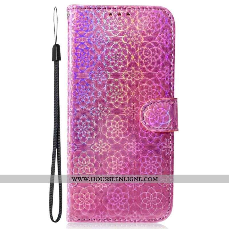Housse OnePlus Nord 2T 5G Fleurs Géométriques à Lanière