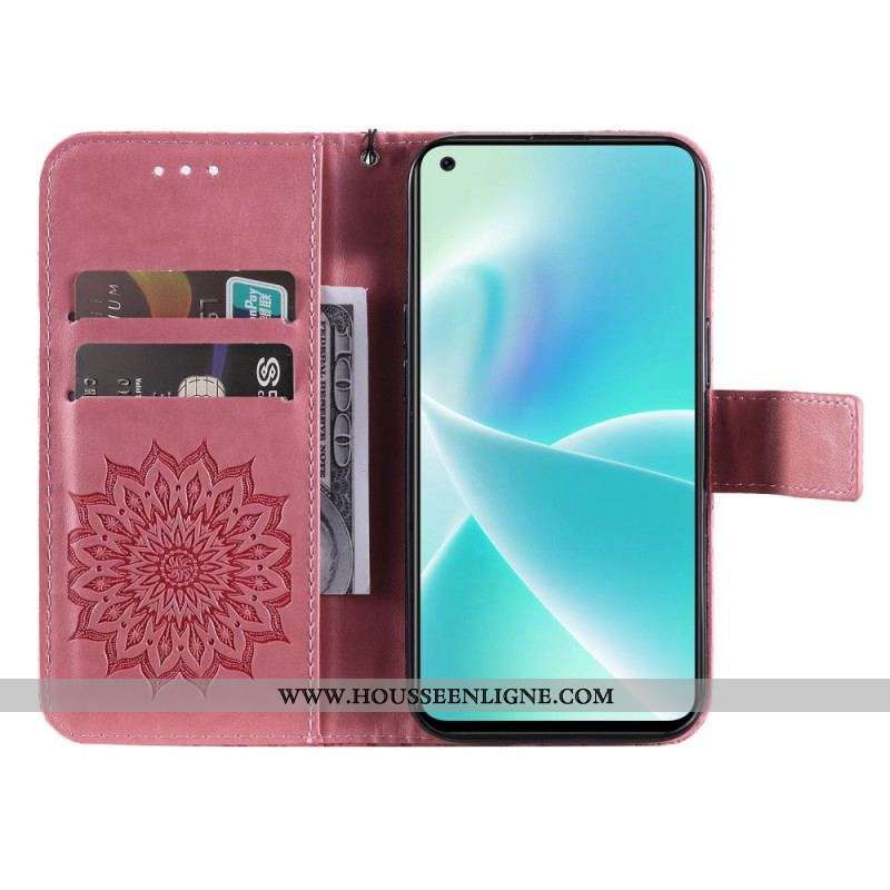 Housse OnePlus Nord 2T 5G Mandala avec Porte-Cartes à Lanière