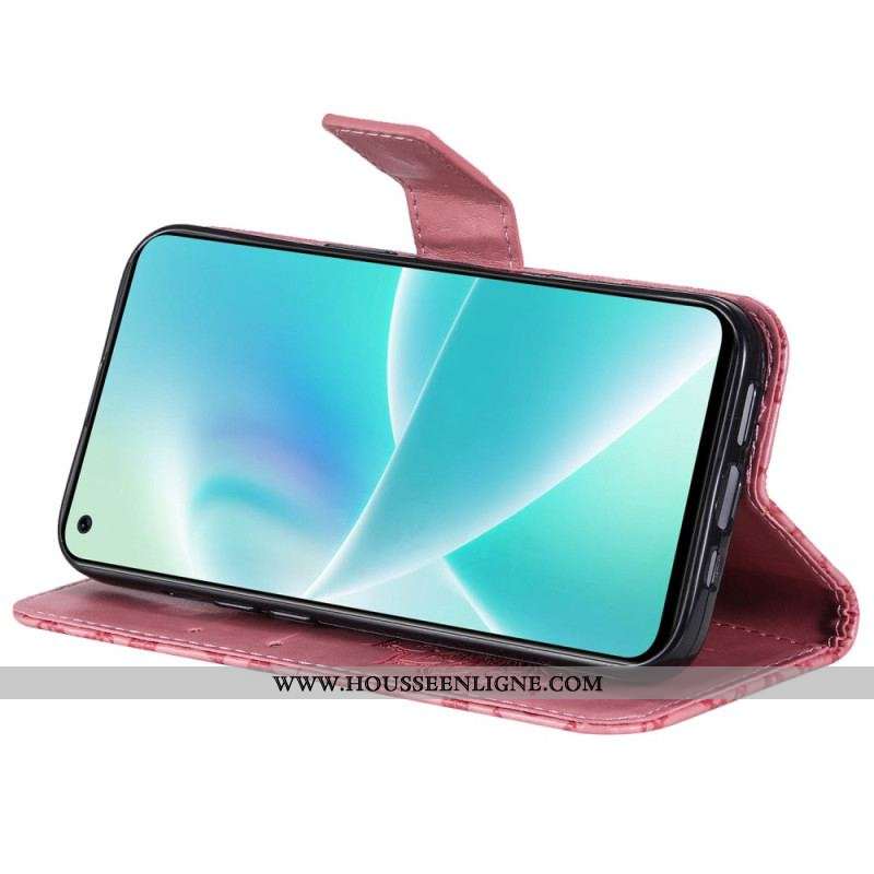 Housse OnePlus Nord 2T 5G Mandala avec Porte-Cartes à Lanière