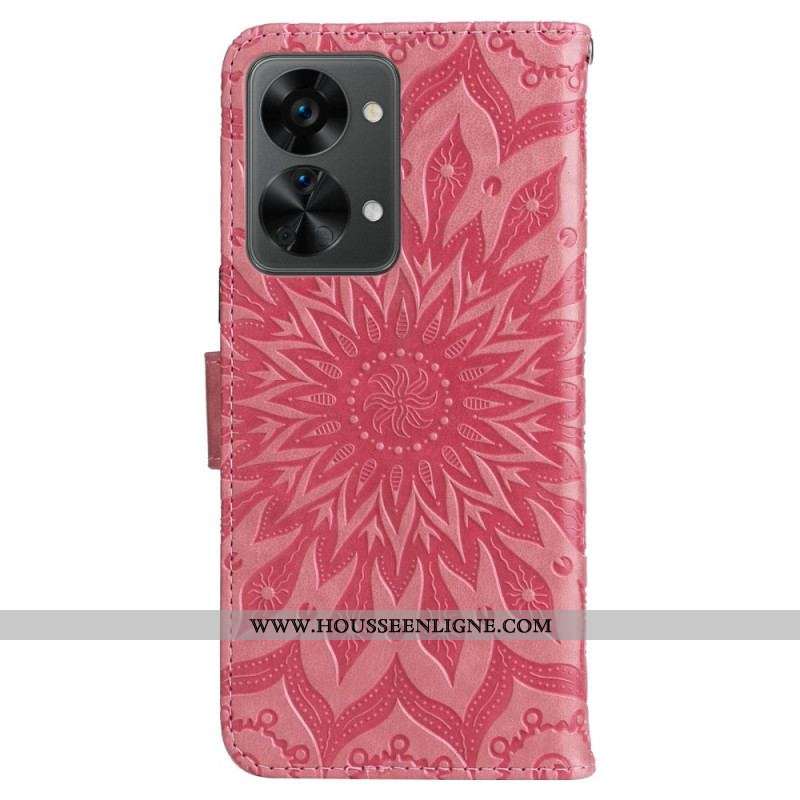 Housse OnePlus Nord 2T 5G Mandala avec Porte-Cartes à Lanière