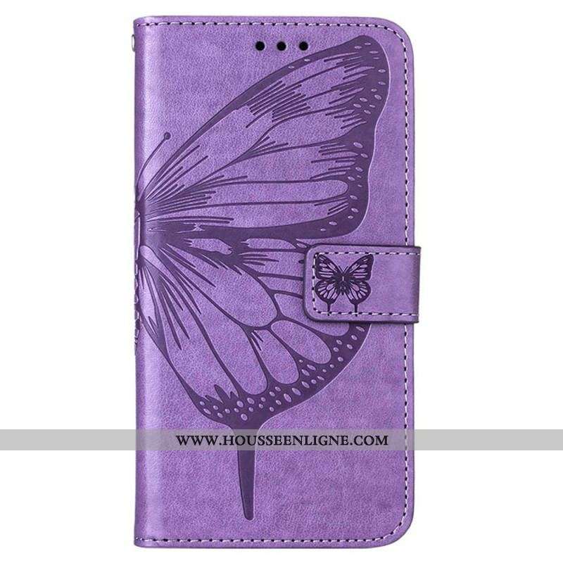 Housse OnePlus Nord 2T 5G Papillon Artistique à Lanière