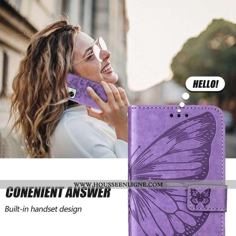 Housse OnePlus Nord 2T 5G Papillon Artistique à Lanière