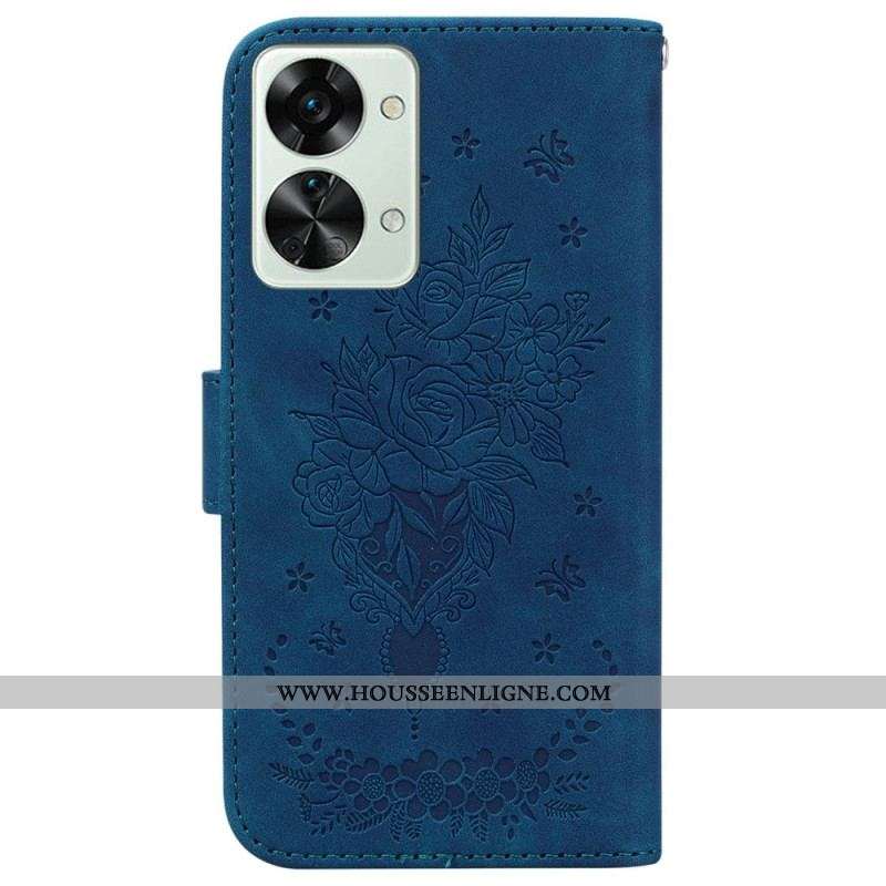 Housse OnePlus Nord 2T 5G Roses et Papillons