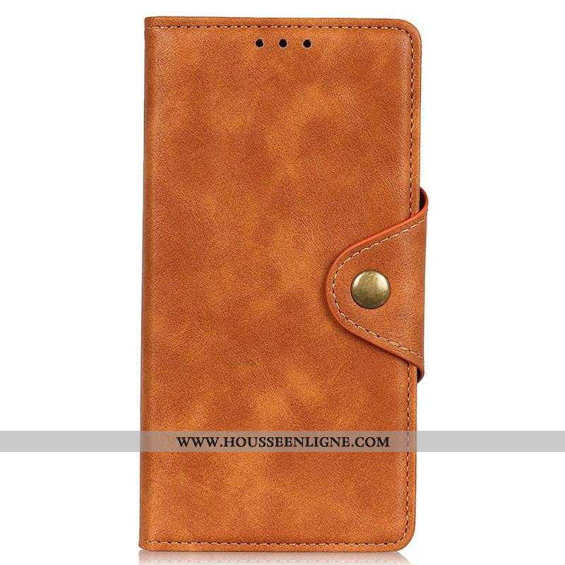 Housse OnePlus Nord 2T 5G Simili Cuir Bouton