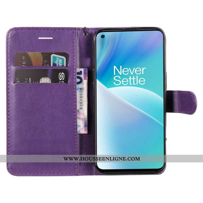 Housse OnePlus Nord 2T 5G Simili Cuir Porte-Cartes à Lanière