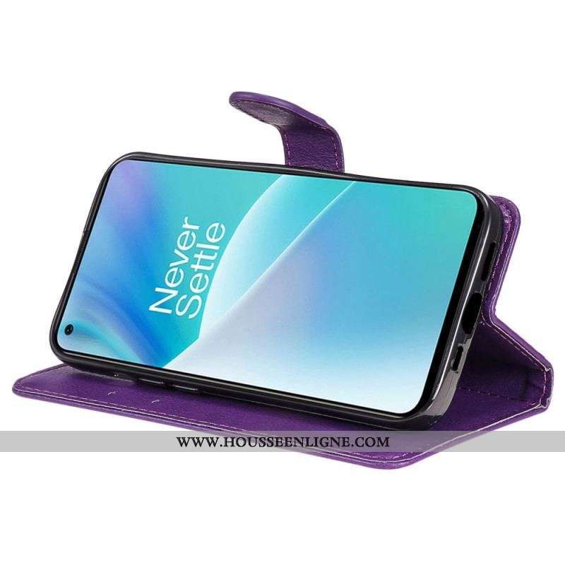 Housse OnePlus Nord 2T 5G Simili Cuir Porte-Cartes à Lanière