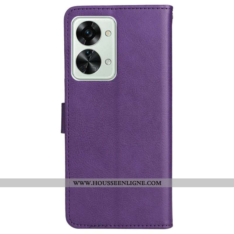 Housse OnePlus Nord 2T 5G Simili Cuir Porte-Cartes à Lanière