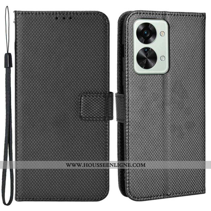 Housse OnePlus Nord 2T 5G Simili Cuir à Lanière