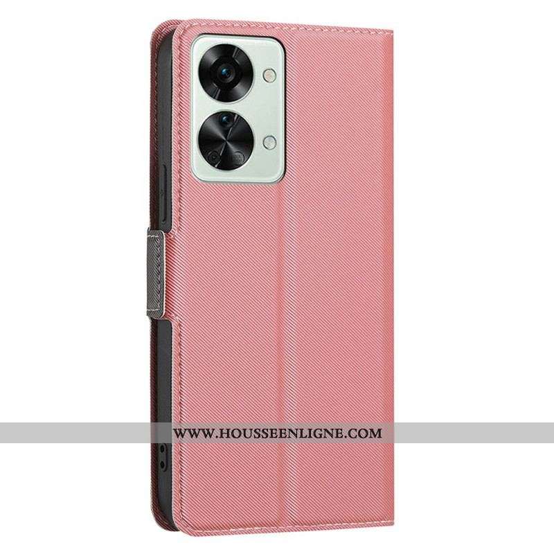 Housse OnePlus Nord 2T 5G Style Cuir Bicolore