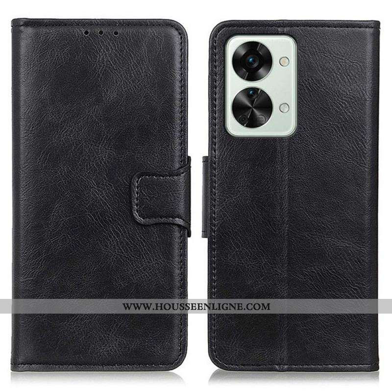 Housse OnePlus Nord 2T 5G Style Cuir Fermoir Réversible