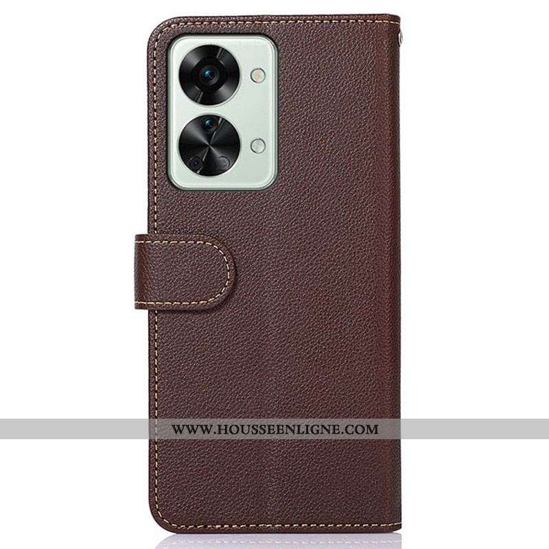 Housse OnePlus Nord 2T 5G Style Litchi RFID