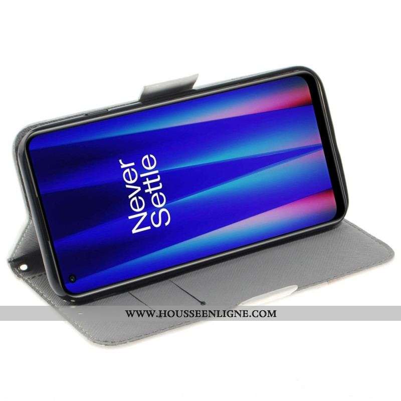 Housse OnePlus Nord 2T 5G Talons Hauts Papillon à Lanière