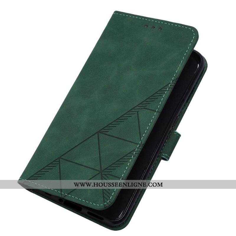 Housse OnePlus Nord 2T Triangles avec Lanière