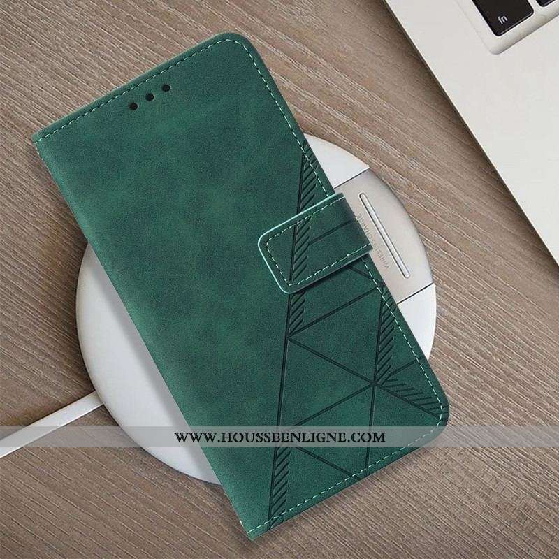 Housse OnePlus Nord 2T Triangles avec Lanière