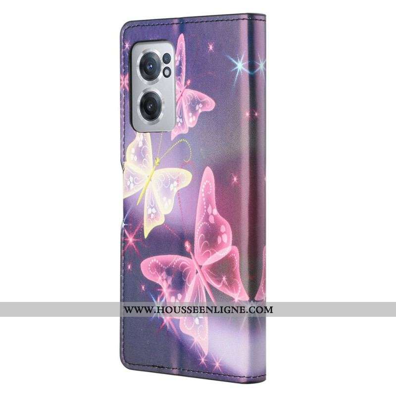 Housse OnePlus Nord CE 2 5G Papillons Néons