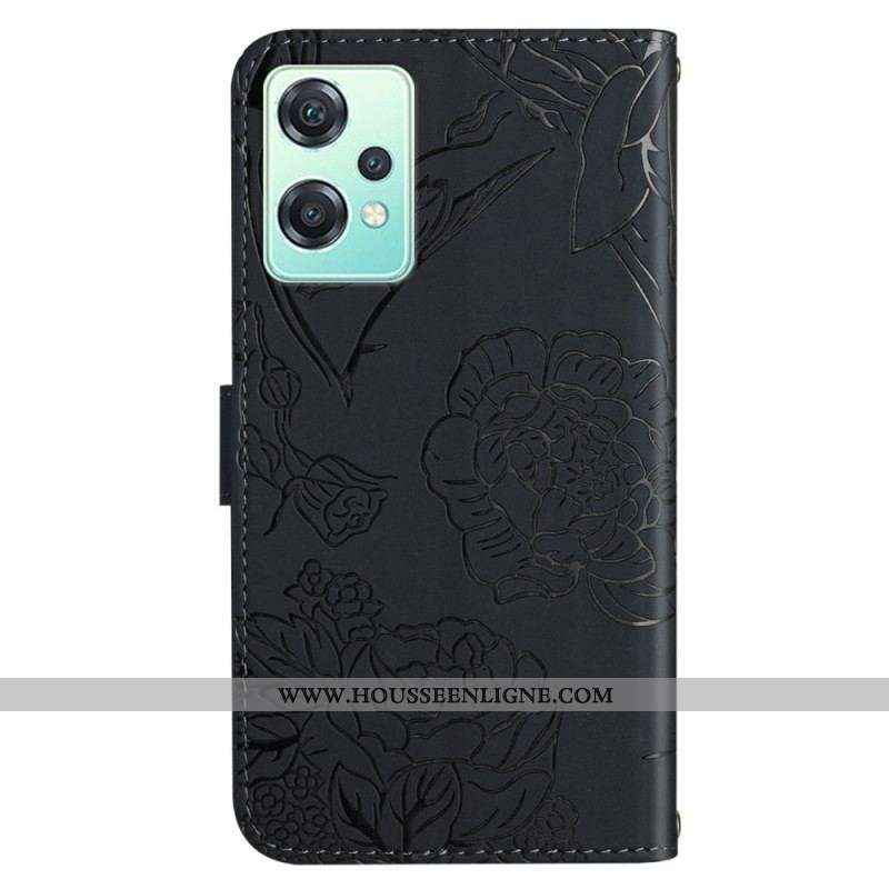 Housse OnePlus Nord CE 2 Lite 5G Papillons Discrets et Lanière