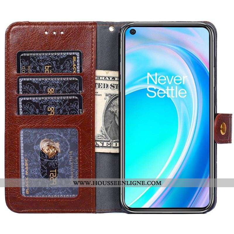 Housse OnePlus Nord CE 2 Lite 5G Porte-Monnaie Frontal et Lanière