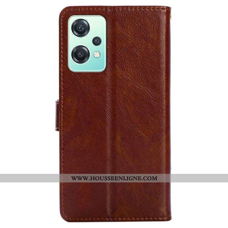 Housse OnePlus Nord CE 2 Lite 5G Porte-Monnaie Frontal et Lanière