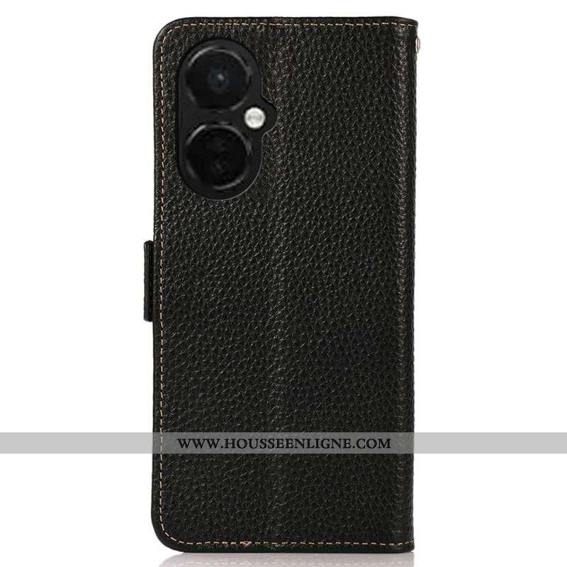 Housse OnePlus Nord CE 3 Lite 5G Cuir Litchi KHAZNEH