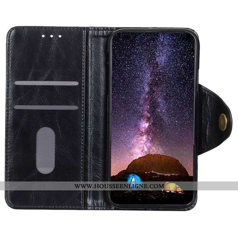 Housse OnePlus Nord CE 3 Lite 5G Simili Cuir Verni Bouton KHAZNEH