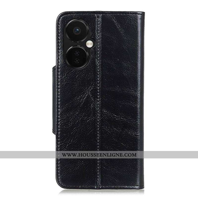 Housse OnePlus Nord CE 3 Lite 5G Simili Cuir Verni Bouton KHAZNEH