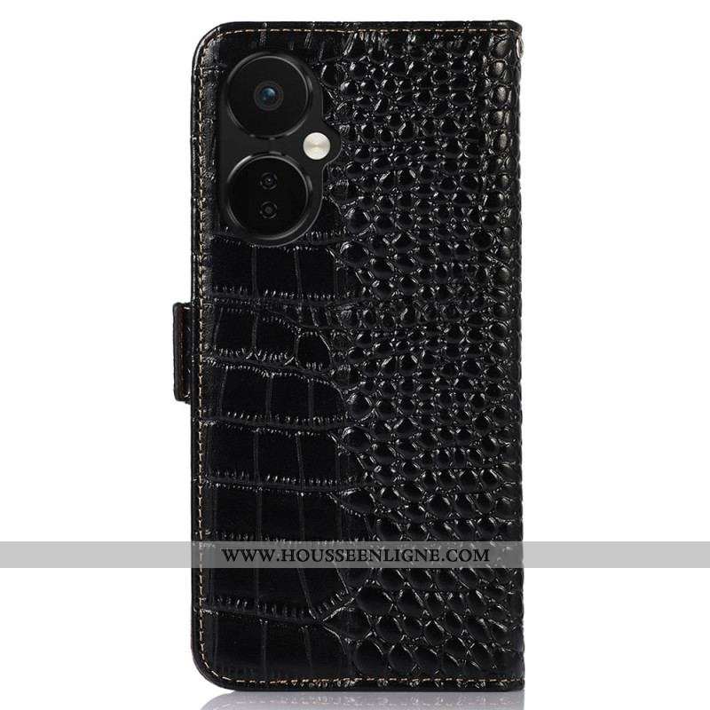 Housse OnePlus Nord CE 3 Lite 5G Style Crocodile RFID