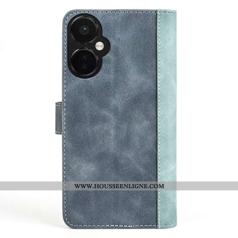 Housse OnePlus Nord CE 3 Lite 5G Style cuir Contrasté