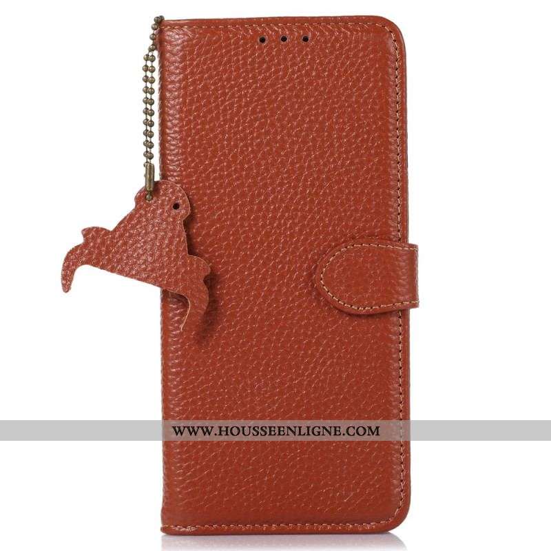 Housse OnePlus Nord CE 3 Lite 5G Vrai Cuir Litchi RFID
