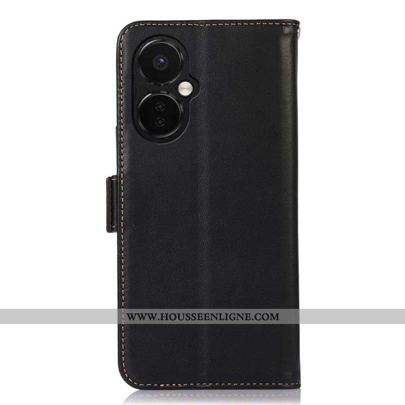 Housse OnePlus Nord CE 3 Lite 5G Véritable Cuir Fonction RFID