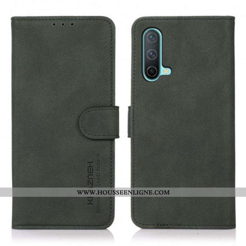 Housse OnePlus Nord CE 5G Effet Cuir Fashion KHAZNEH