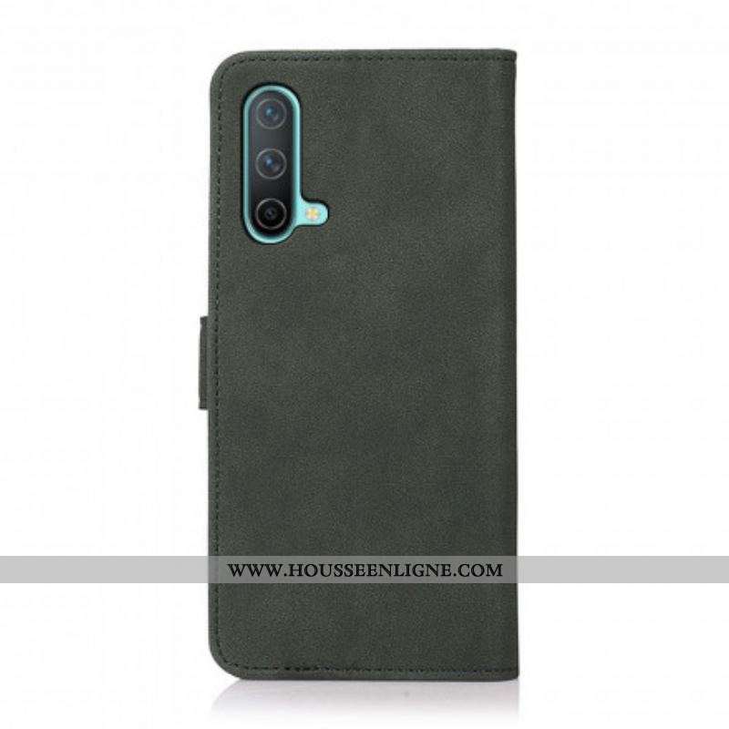 Housse OnePlus Nord CE 5G Effet Cuir Fashion KHAZNEH