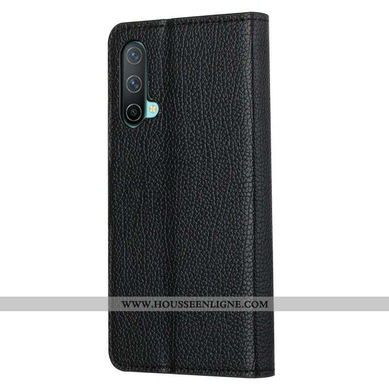 Housse OnePlus Nord CE 5G Effet Cuir Grain Litchi