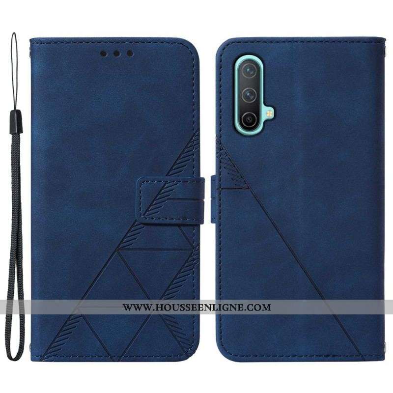 Housse OnePlus Nord CE 5G Effet Cuir Pyramide