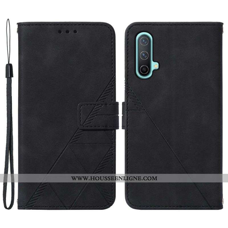 Housse OnePlus Nord CE 5G Effet Cuir Pyramide