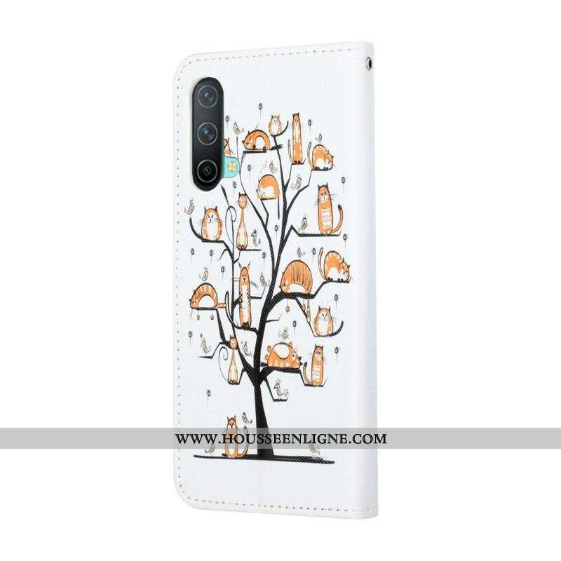 Housse OnePlus Nord CE 5G Funky Cats à Lanière