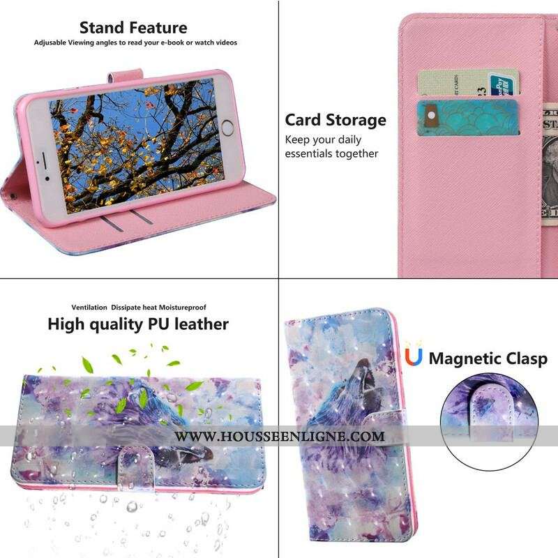 Housse OnePlus Nord CE 5G Loup Aquarelle