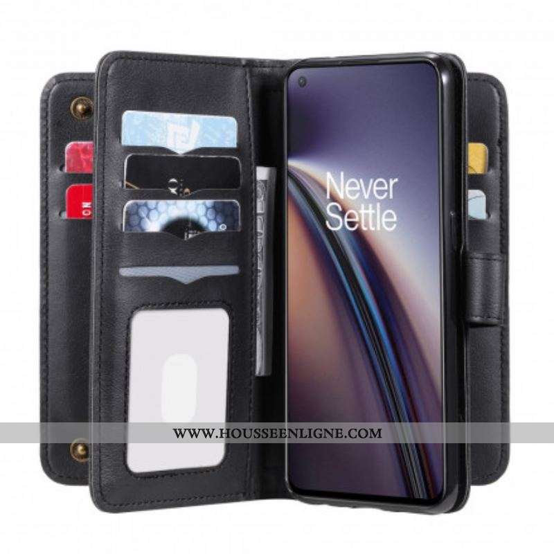Housse OnePlus Nord CE 5G Multi-fonctions 10 Porte-Cartes