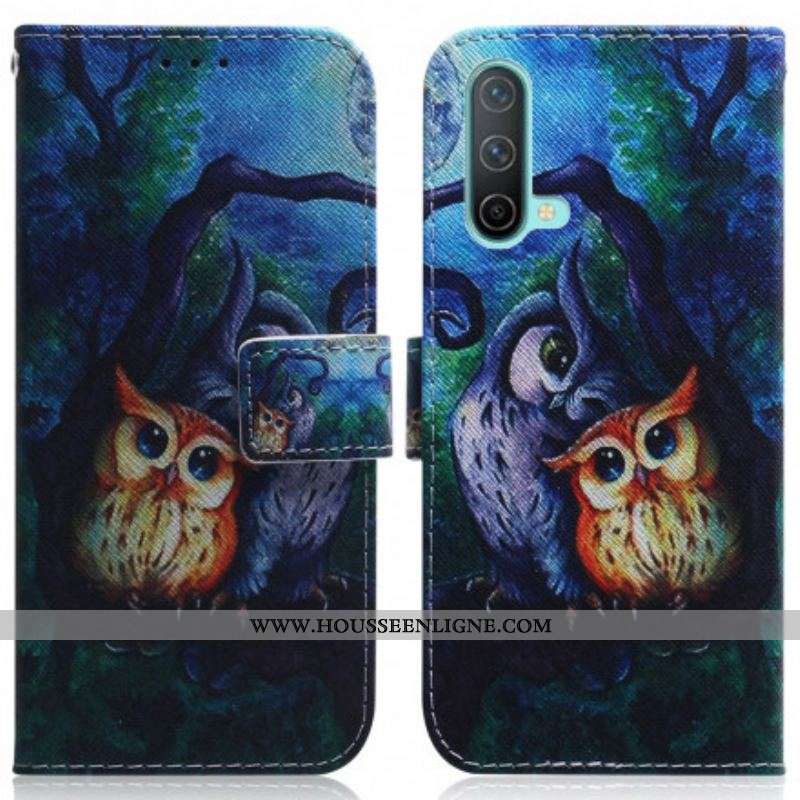 Housse OnePlus Nord CE 5G Peinture de Hiboux