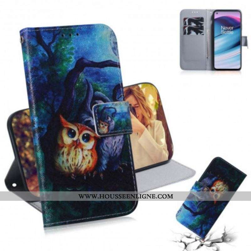 Housse OnePlus Nord CE 5G Peinture de Hiboux