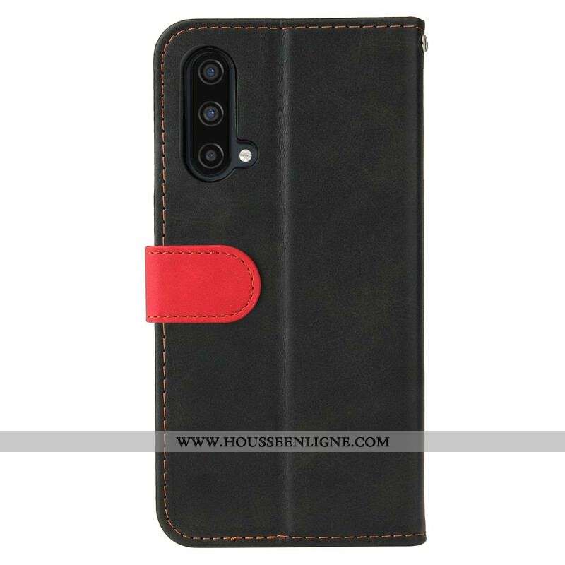 Housse OnePlus Nord CE 5G Simili Cuir Bicolore Coloré