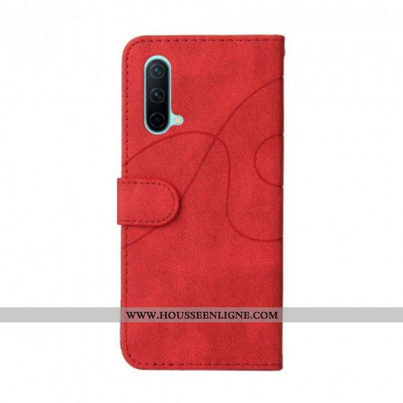 Housse OnePlus Nord CE 5G Simili Cuir Bicolore Signature
