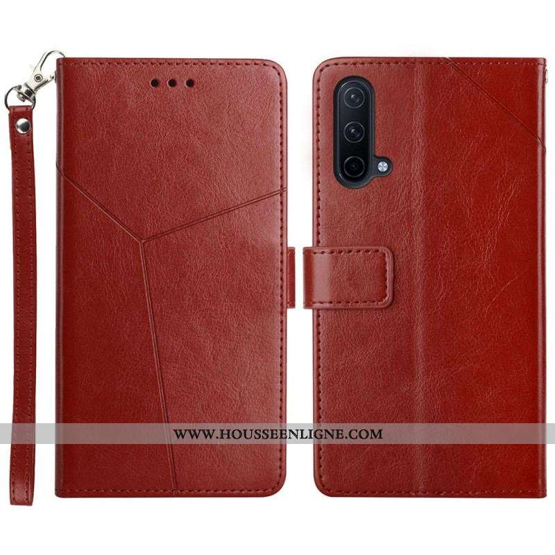 Housse OnePlus Nord CE 5G Style Cuir Géo Y Design