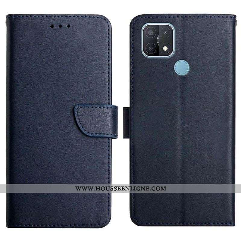 Housse Oppo A15 Cuir Nappa Véritable