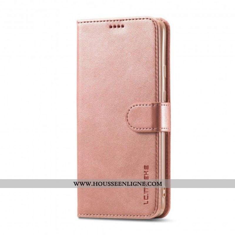 Housse Oppo A15 LC.IMEEKE Effet Cuir
